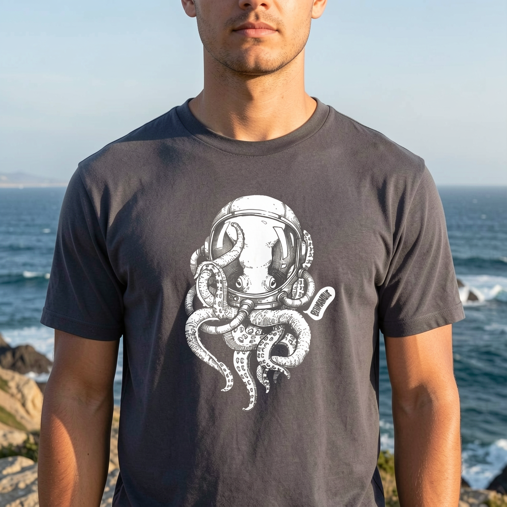 T-shirt coton doux | Gildan | Pieuvre