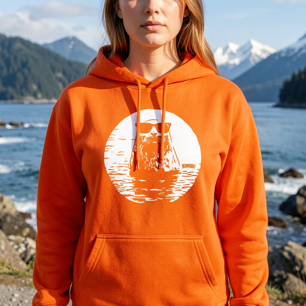 Sweat à capuche | Gildan Heavy Blend | Phoque Lunettes