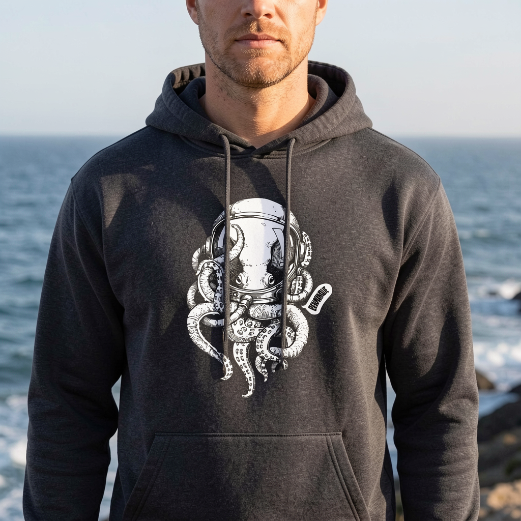 Sweat à capuche | Gildan Heavy Blend | Pieuvre